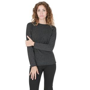 Crown of Edinburgh Cashmere Cashmere Crew Neck Jumper Classic Style Women Dark